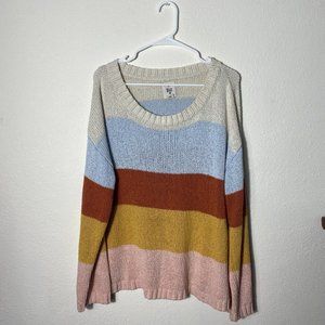 Billabong Womens Chunky Knitted Colorblock Sweater size Medium